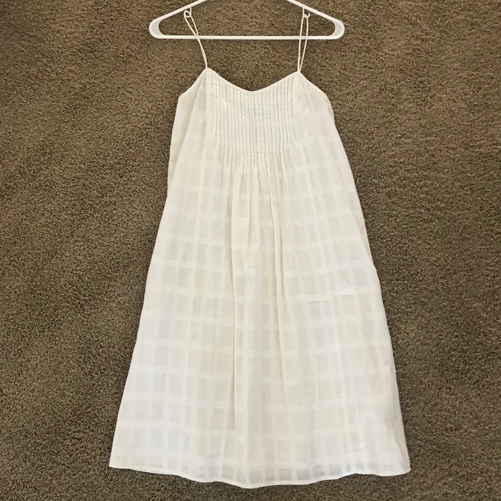 SIZE 0, J. CREW OFF-WHITE (IVORY) MIDI DRESS